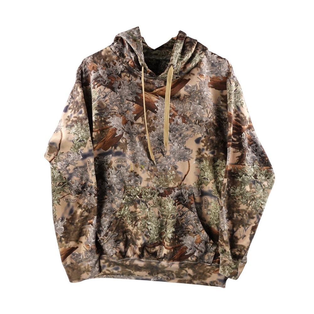 Kings Camo Realtree Polyester Hoodie Men's Size M Pullover‎ Camouflage Hunting